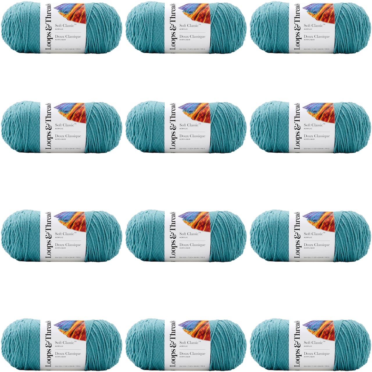 12 Pack: Soft Classic™ Solid Yarn by Loops & Threads®